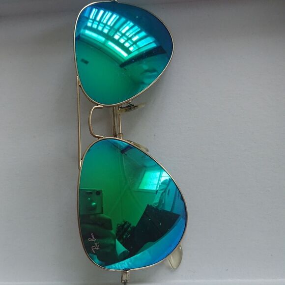 Ray Ban RB3025 112/4L 58 MM Gold, Blue Mirror Polarized Aviator - Picture 2 of 13